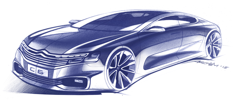 Dongfeng Citro�n C6 Projet X81 design sketch