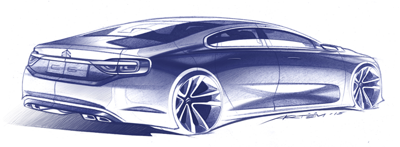 Dongfeng Citro�n C6 Projet X81 design sketch