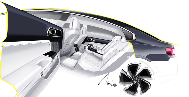 Dongfeng Citro�n C6 Projet X81 design sketch