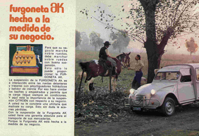 Advertisement for 1974 AK Furgoneta