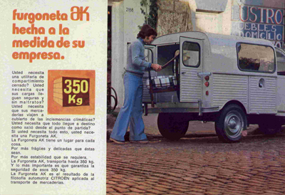 Advertisement for 1974 AK Furgoneta