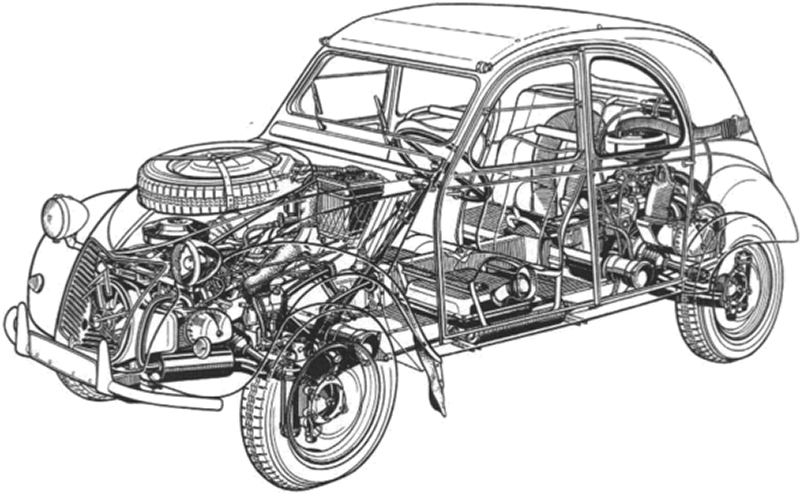 Citro n 2 CV Sahara 1958