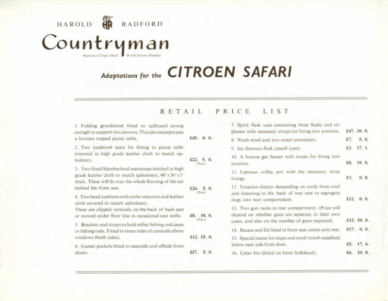 Citro�n Countryman by Harold Radford (Coachbuilders) Ltd. built in Slough