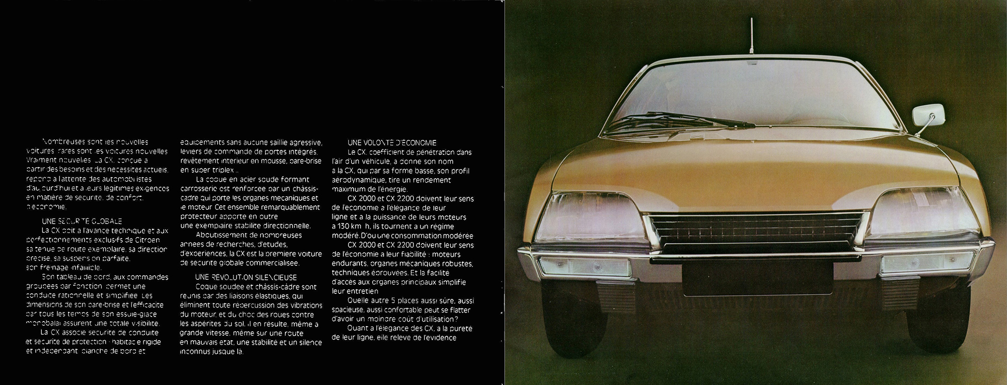 1974 French Citroen Cx Brochure