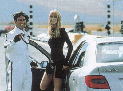 Filming the Claudia Schiffer advertisement